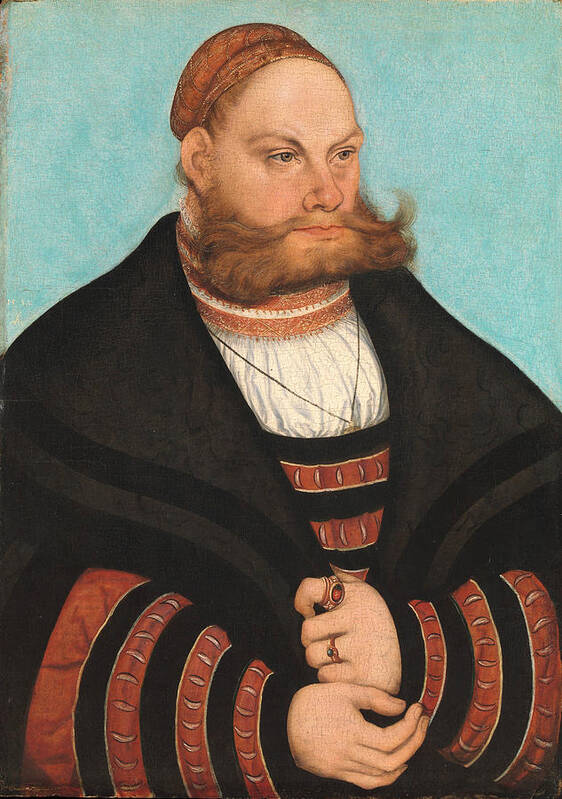 Lucas Cranach The Elder Poster featuring the painting Lukas Spielhausen by Lucas Cranach the Elder