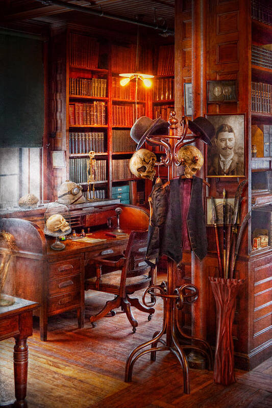 Headhunter Poster featuring the photograph Macabre - In the Headhunters study by Mike Savad