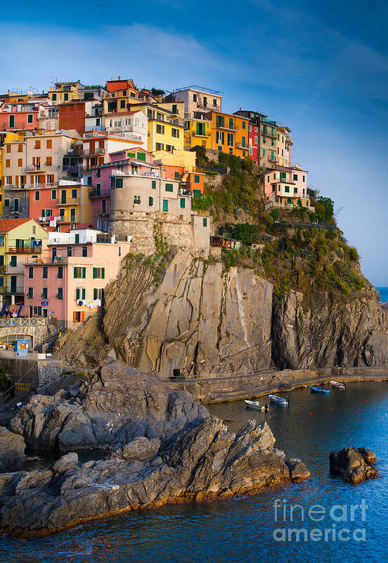 Cinque Terre Poster featuring the photograph Manarola Afternoon by Inge Johnsson