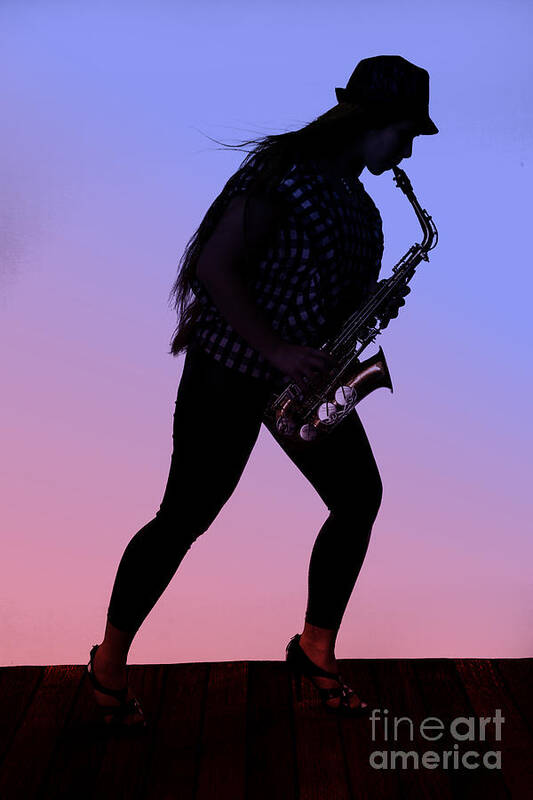 Saxophone Poster featuring the photograph Marching Musician by M K Miller