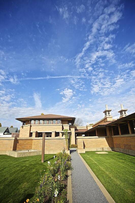 Frank Lloyd Wright House Poster featuring the photograph Martin House by Jillian Barrile