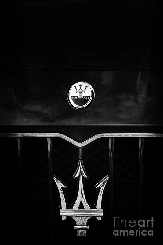 Maserati Poster featuring the photograph Maserati Quattroporte Monochrome by Tim Gainey