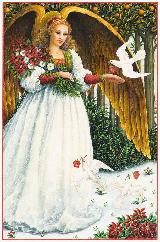 Angel Poster featuring the painting Messengers of Peace by Lynn Bywaters