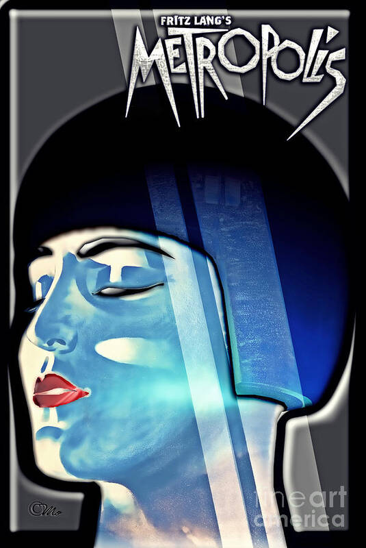 Metropolis Poster featuring the digital art Metropolis by Mo T