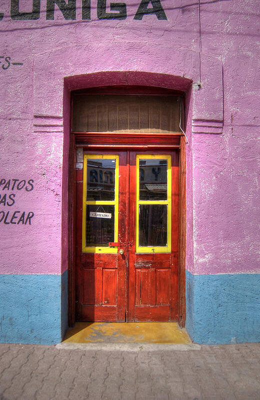 Mexican Door Poster featuring the photograph Mexican Door by Mark Langford