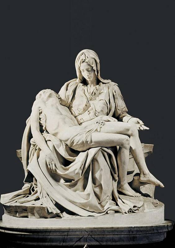 Vertical Poster featuring the photograph Michelangelo 1475-1564. Pieta by Everett