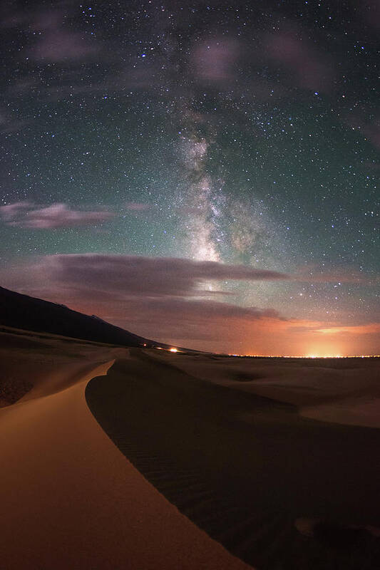 Tranquility Poster featuring the photograph Milky Way Nightscape From Great Sand by Mike Berenson / Colorado Captures