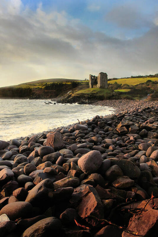 Rock Poster featuring the photograph Minard Castle by Mark Callanan