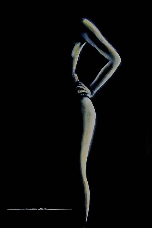 Nude Poster featuring the painting Moon Dance by Eric Dee