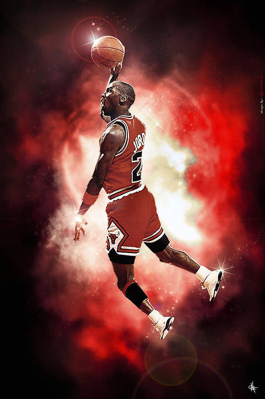 Mr. Michael Jeffrey Jordan Poster featuring the photograph Mr. Michael Jeffrey Jordan aka Air Jordan MJ by Nicholas Grunas