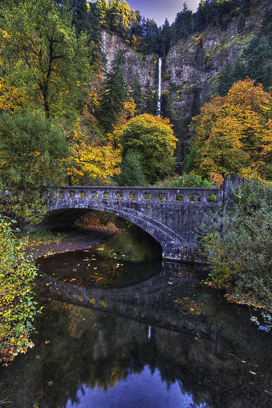 Multnomah Falls Poster featuring the photograph Multnomah From Afar by Mark Kiver
