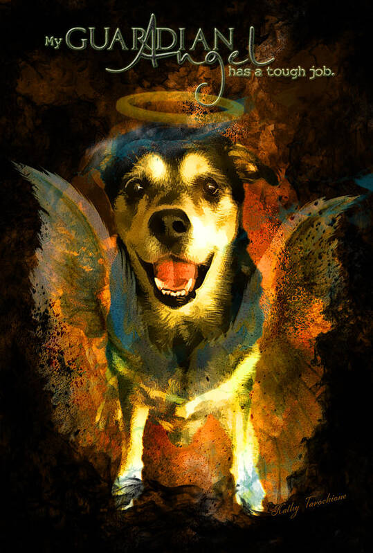 Hollister Poster featuring the digital art My Guardian Angel - Hollister by Kathy Tarochione