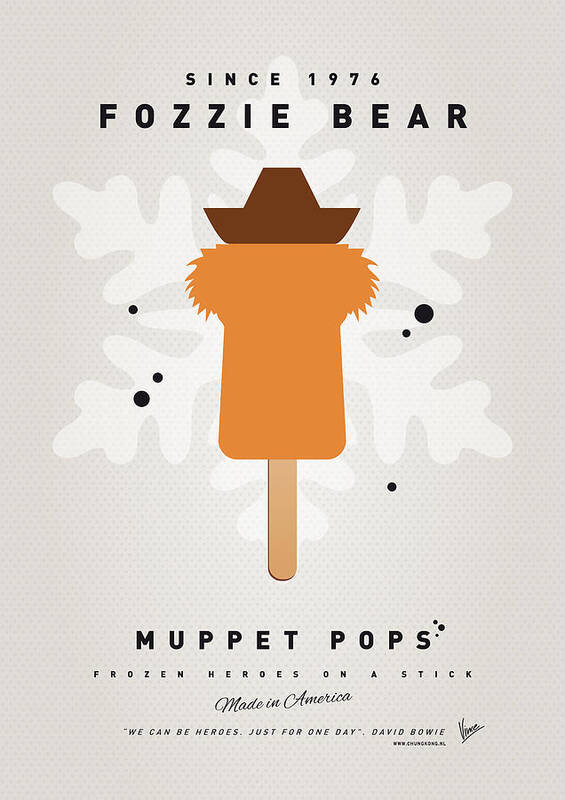 Muppets Poster featuring the digital art My MUPPET ICE POP - Fozzie Bear by Chungkong Art