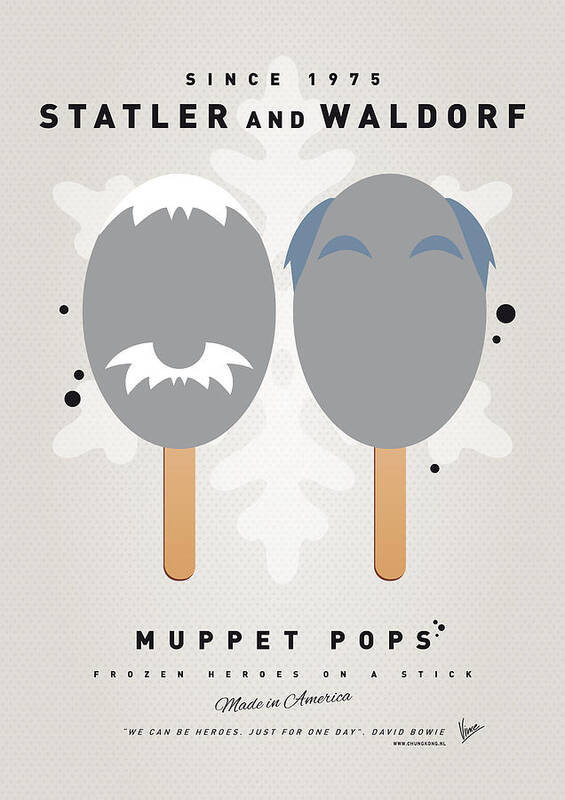 Statler Poster featuring the digital art My MUPPET ICE POP - Statler and Waldorf by Chungkong Art