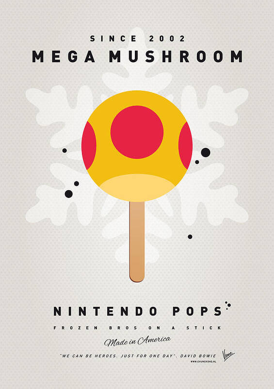 1 Up Poster featuring the digital art My NINTENDO ICE POP - Mega Mushroom by Chungkong Art
