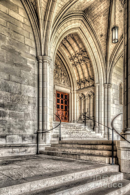 National Cathedral Poster featuring the photograph National Cathedral front by Izet Kapetanovic