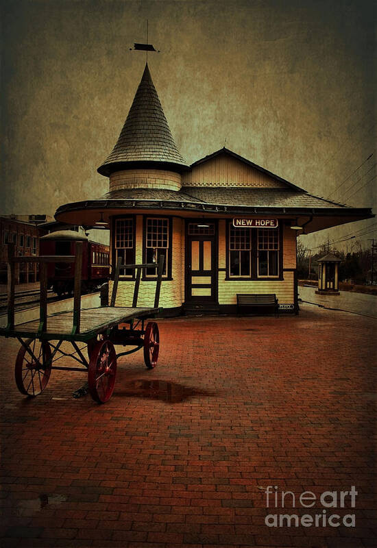 New Hope Ivyland Railroad Station Poster featuring the photograph New Hope Ivyland Train Station by Debra Fedchin