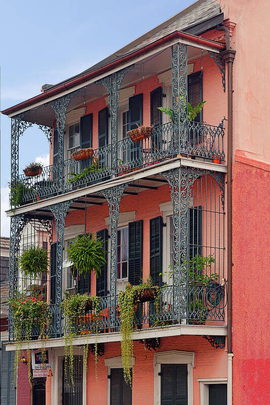 Vieux Poster featuring the photograph New Orleans colorful homes by Alexandra Till