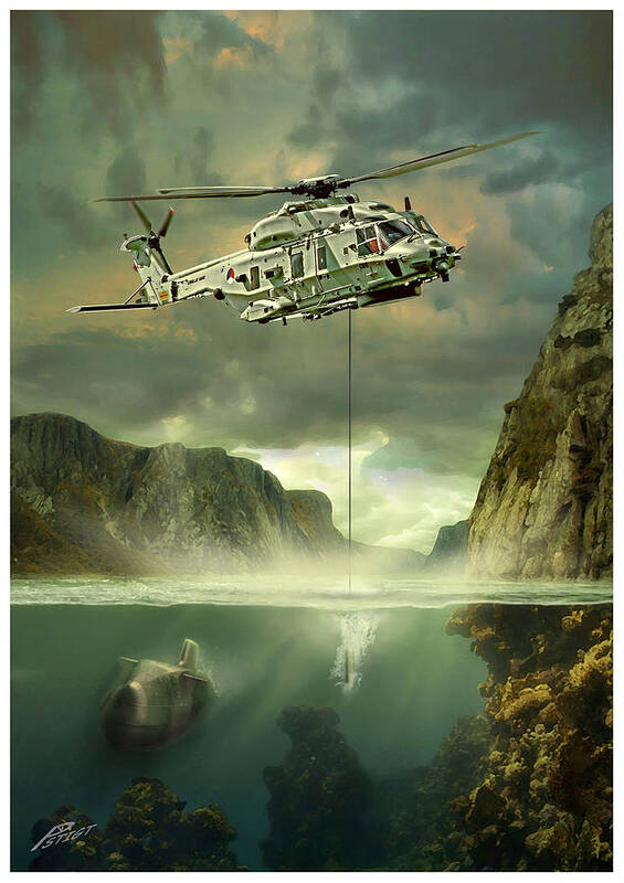 War Poster featuring the digital art Nh90nfh by Peter Van Stigt