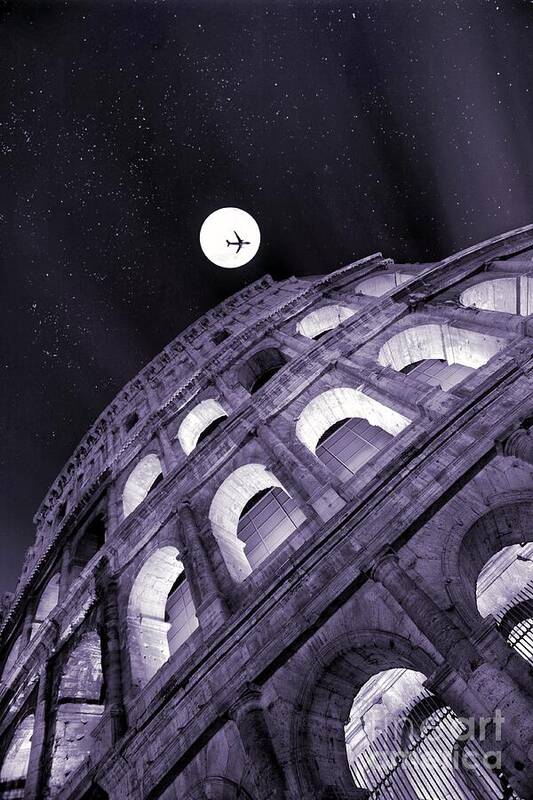 Colosseo Poster featuring the photograph Night Lights by Stefano Senise