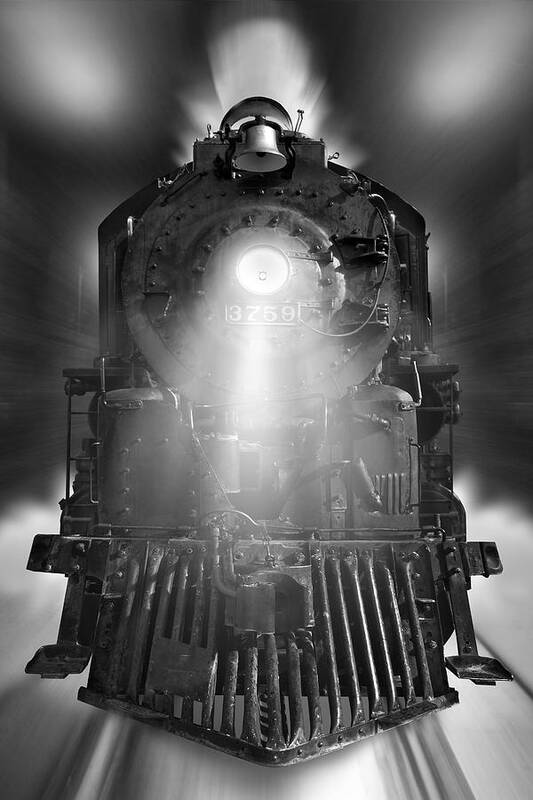 Transportation Poster featuring the photograph Night Train On The Move by Mike McGlothlen