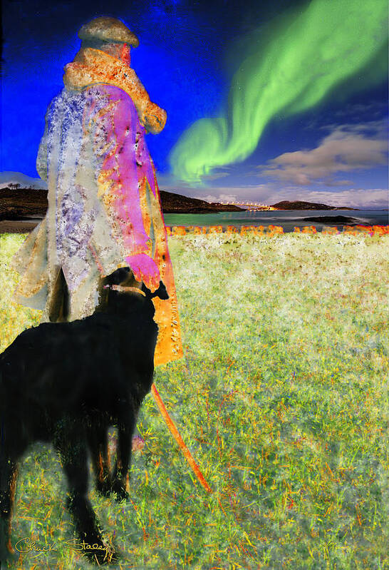 Shepherd Poster featuring the photograph Northern Lights by Chuck Staley