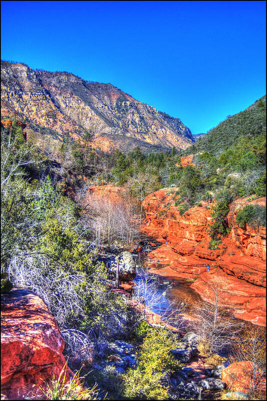 Pictorial Poster featuring the photograph Oak Creek Canyon at Slide Rock by Roger Passman