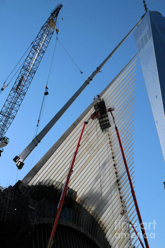 Oculus Poster featuring the photograph Oculus Construction at the New WTC site at Ground Zero by Steven Spak