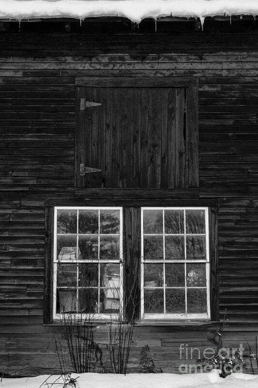 Barn Poster featuring the photograph Old Barn Windows by Edward Fielding