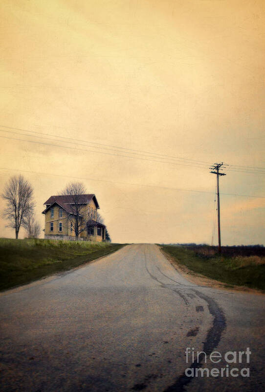 House Poster featuring the photograph Old House on Country Road by Jill Battaglia