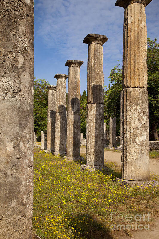 Ancient Poster featuring the photograph Olympia Ruins by Brian Jannsen