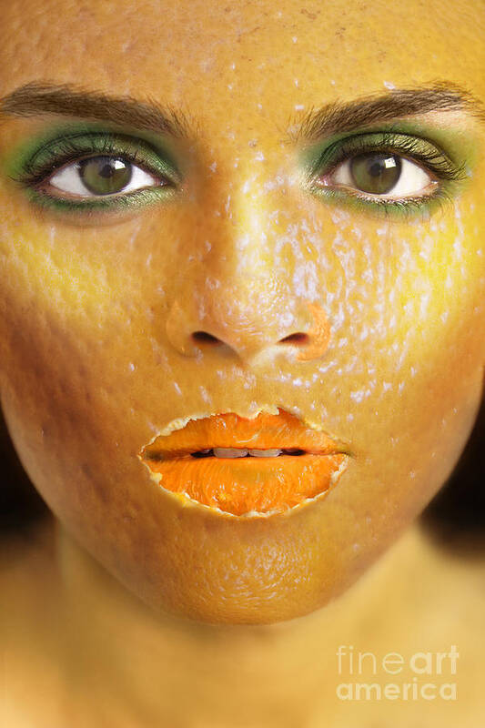 Orange Poster featuring the photograph Orange Woman by Diane Diederich