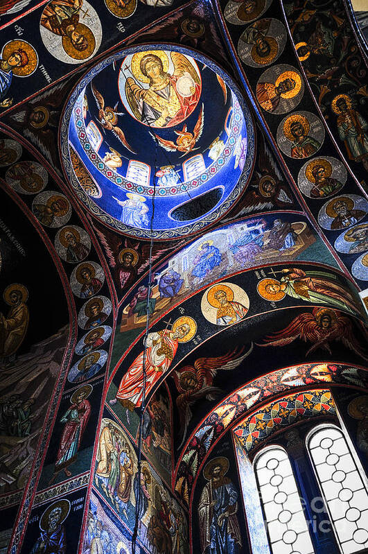 Mosaic Poster featuring the photograph Orthodox church interior 3 by Elena Elisseeva