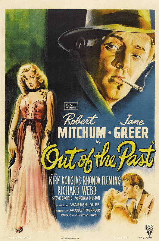 Movie Poster Poster featuring the photograph Out of the Past - 1947 by Georgia Clare