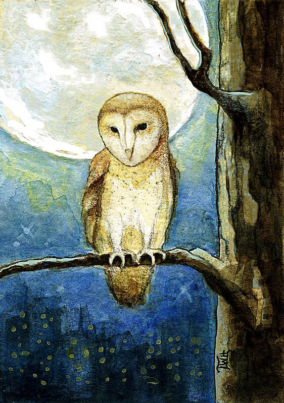 Owls Poster featuring the painting Owl Moon by Terry Webb Harshman