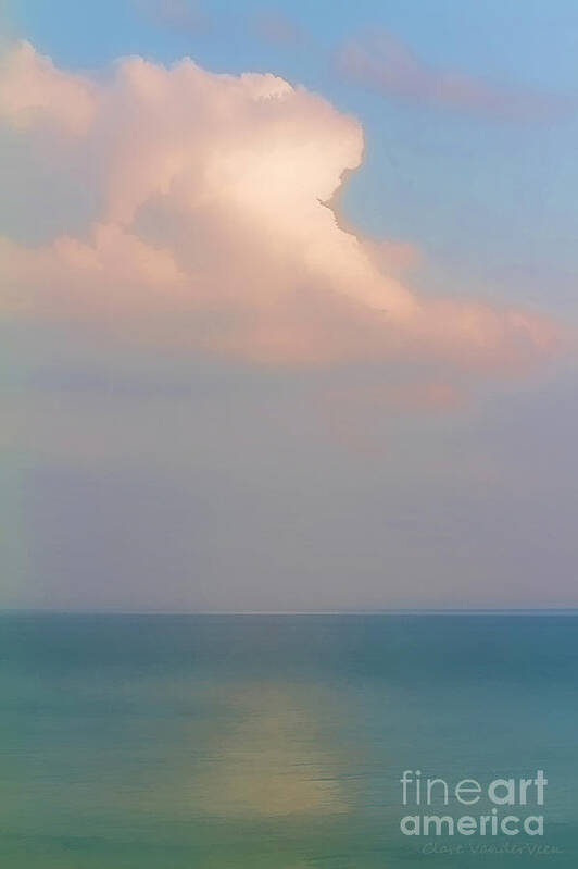 Seascape Poster featuring the photograph Pastel Seascape by Clare VanderVeen