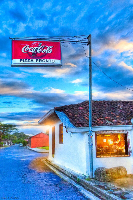 Costa Rica Poster featuring the photograph Pausing To Dine On Pizza in Costa Rica by Mark Tisdale