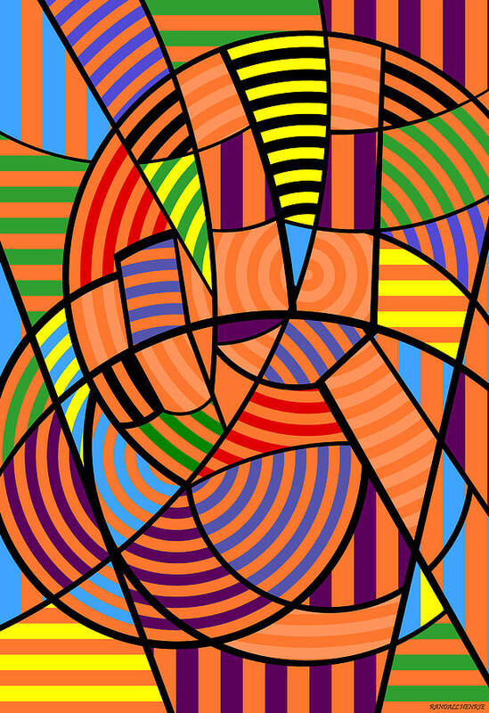 Colorful Poster featuring the digital art Peace 9 of 12 by Randall J Henrie