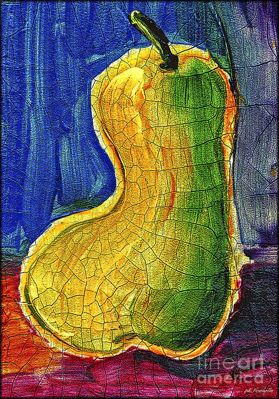 Pear Poster featuring the painting Pear 2 by Walt Foegelle