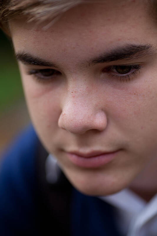  Poster featuring the photograph Pensive teenager by Carole Hinding