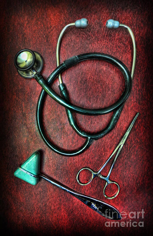 Reflex Hammer Poster featuring the photograph Physician's Tools by Lee Dos Santos