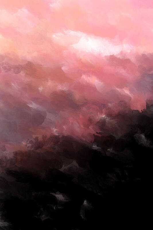 Digital Poster featuring the digital art Pink Clouds by David Hansen