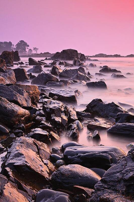 Odiorne Point New Hampshire Poster featuring the photograph Pink Odiorne Sunrise by Jeff Sinon