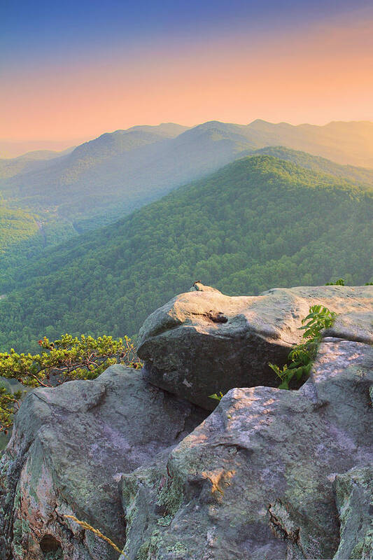 Cumberland Gap National Historical Park Poster featuring the photograph Pinnacle Rock by Mary Almond