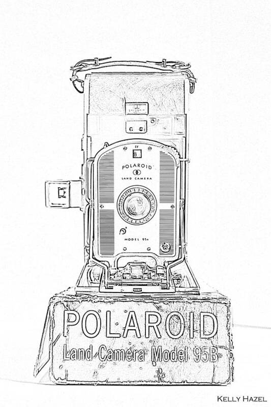 Kelly Hazel Poster featuring the photograph Polaroid Land Camera 95B Contour by Kelly Hazel