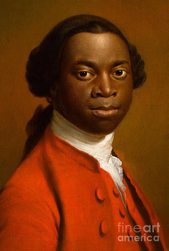 Male Poster featuring the painting Portrait of an African by Allan Ramsay