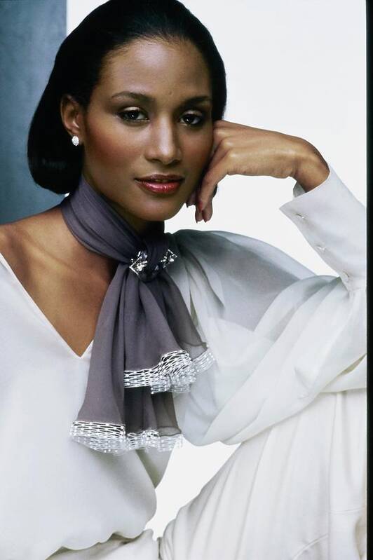 Jewelry Poster featuring the photograph Portrait Of Model Beverly Johnson by Bob Stone