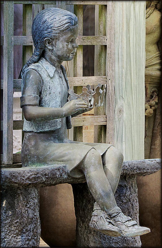 Sculpture Poster featuring the photograph Princess Within the Garden by Ella Kaye Dickey