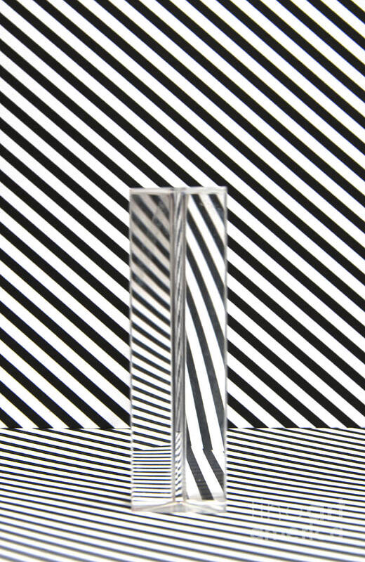 Optical Illusion Poster featuring the photograph Prism Stripes 7 by Steve Purnell