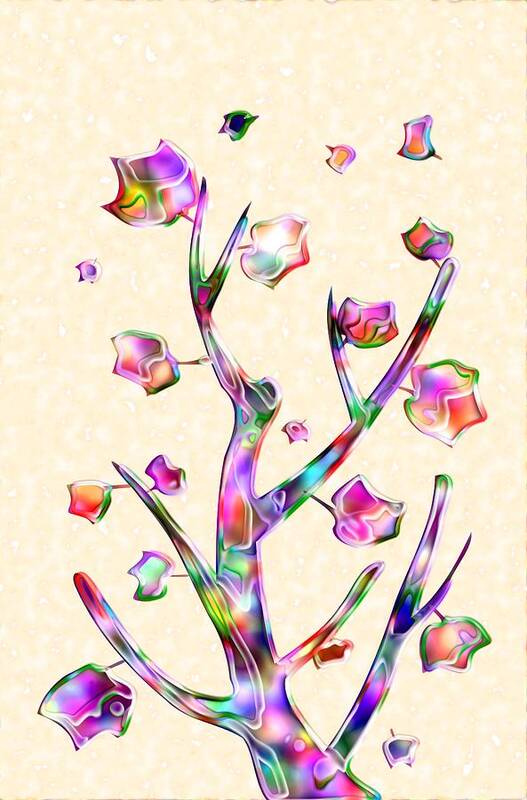 Rainbow Poster featuring the digital art Rainbow Tree by Anastasiya Malakhova